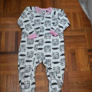Just Born cat pajamas with footies
